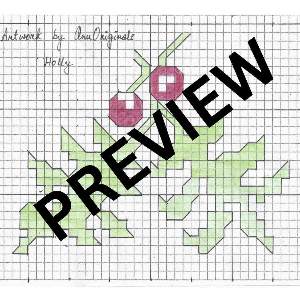 The Holly Cross Stitch Pattern | Digital Download Only