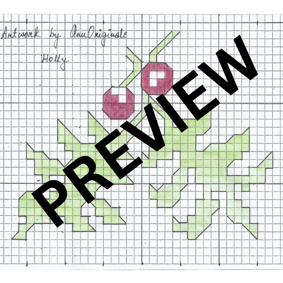 The Holly Cross Stitch Pattern | Digital Download Only