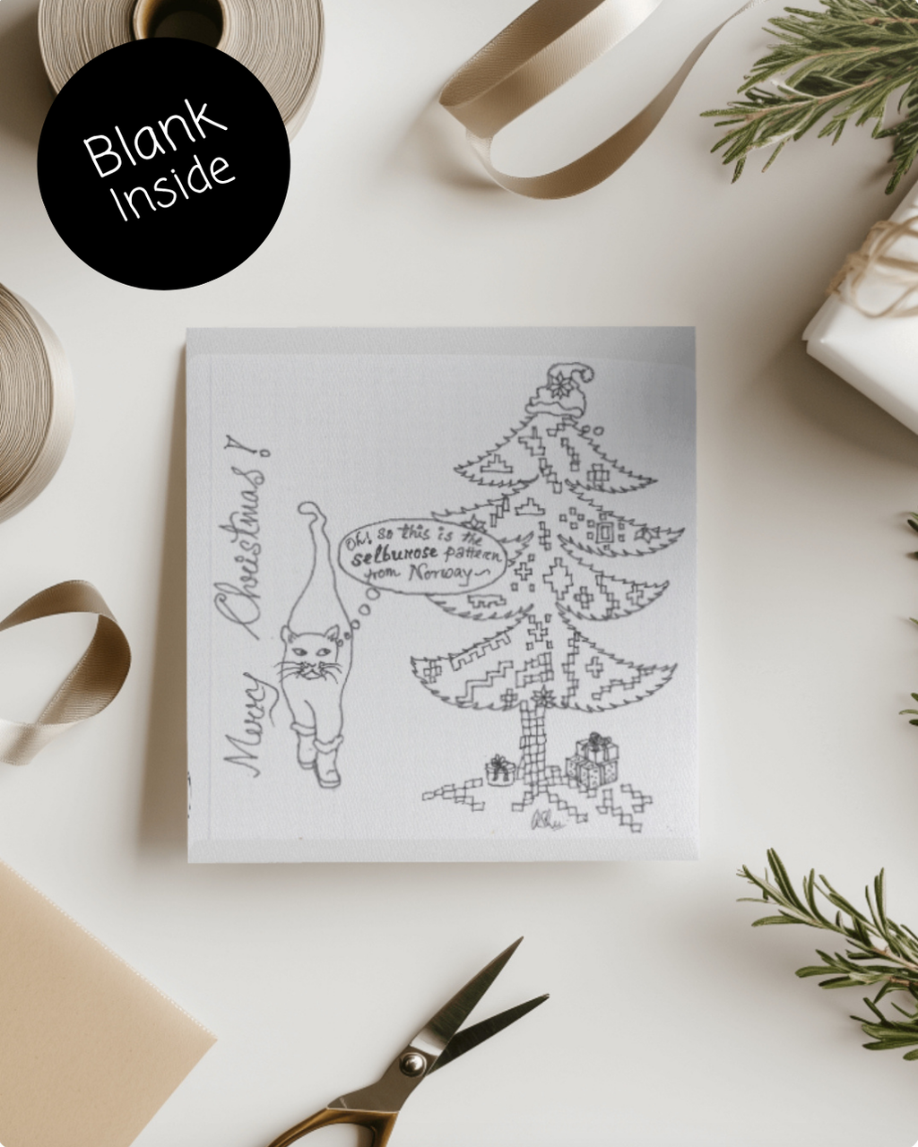 Selburose Greeting Cards | Digital Download Only | Pre-Coloured or DIY