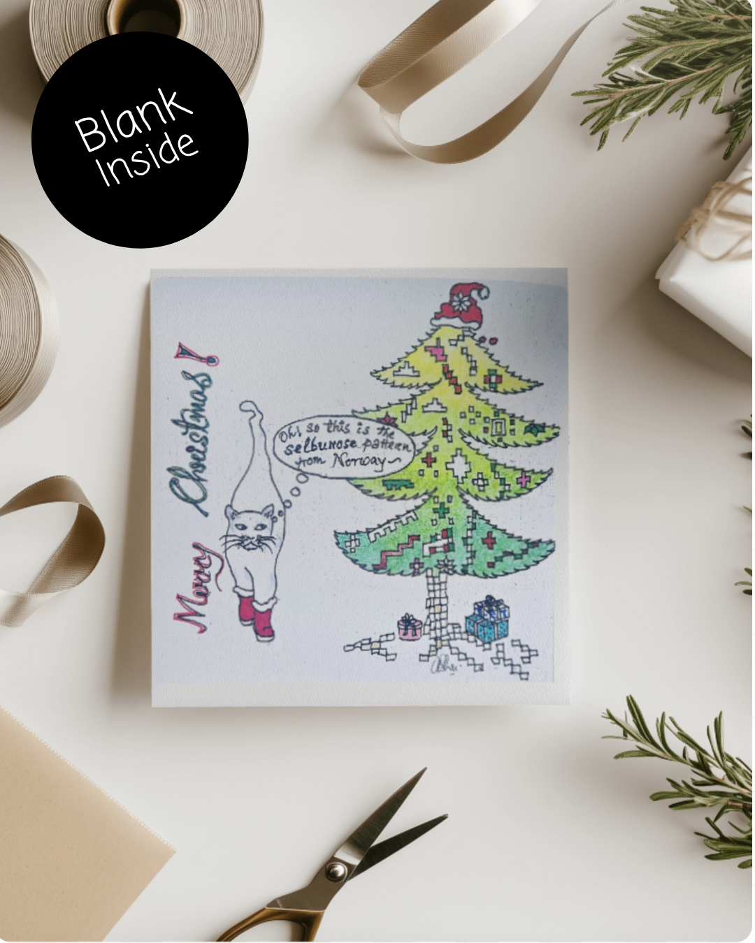 Selburose Greeting Cards | Digital Download Only | Pre-Coloured or DIY