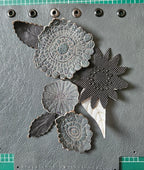 Leather Bucket Bag in Teal with Florals | Handcrafted Leather Bag Collection