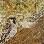 We have new Neighbours | House Sparrow Series | Cushion Cover PRINT ON DEMAND